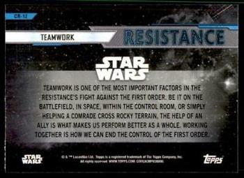 2020 Topps Chrome Star Wars Perspectives Resistance vs. the First Order - Choose Your Allegiance: Resistance #CR-12 Teamwork Back