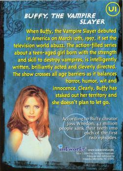 2004 Inkworks Buffy the Vampire Slayer The Ultimate Collection #U1 Buffy, The Vampire Slayer Back