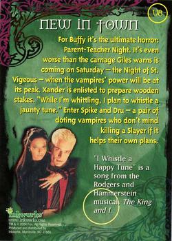 2004 Inkworks Buffy the Vampire Slayer The Ultimate Collection #U8 New in Town Back