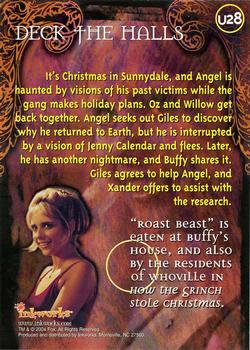 2004 Inkworks Buffy the Vampire Slayer The Ultimate Collection #U28 Deck the Halls Back
