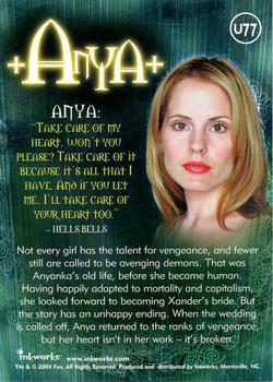 2004 Inkworks Buffy the Vampire Slayer The Ultimate Collection #U77 Anya Back