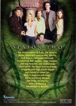 2004 Inkworks Buffy the Vampire Slayer The Ultimate Collection - Bonus Cards #BUC-P2 Season Two Back