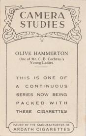 1939 Ardath Camera Studies (Small) #NNO Olive Hammerton Back