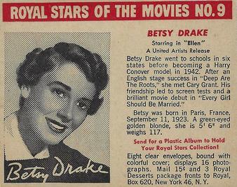 1950-52 Royal Stars of the Movies #9 Betsy Drake Front