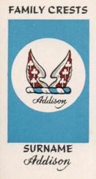 1961 Sweetule Family Crests #6 Addison Front