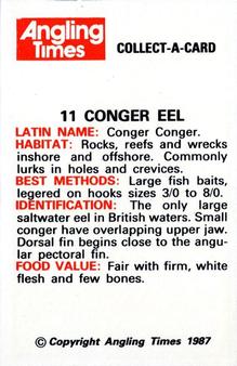 1987 Angling Times Collect-a-Card (Fish) #11 Conger Eel Back