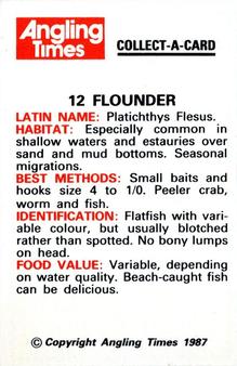 1987 Angling Times Collect-a-Card (Fish) #12 Flounder Back