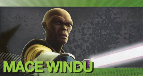 2009 Topps Widevision Star Wars: The Clone Wars - Foil Character #8 Mace Windu Front
