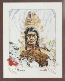 1991 Victoria Gallery Spirit of a Nation #9 Flathead   /     Grizzly Bear Front