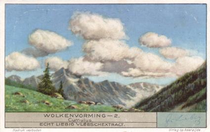 1933 Liebig Wolkenvorming (Cloud Formations) (Dutch Text) (French Text) (F1275, S1281) #2 Cumulus Front