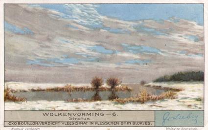 1933 Liebig Wolkenvorming (Cloud Formations) (Dutch Text) (French Text) (F1275, S1281) #6 Stratus Front