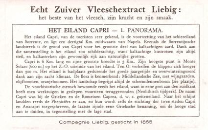 1934 Liebig Capri (Dutch Text) (F1283, S1287) #1 Panorama Back