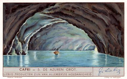 1934 Liebig Capri (Dutch Text) (F1283, S1287) #5 De Azuren Grot Front