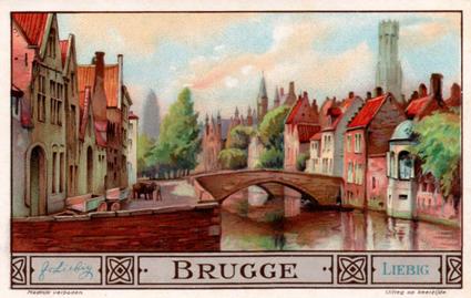 1935 Liebig Moderne steden die hun oud uitzicht bewaard hebben (Historical Aspects of Modern Cities) (Dutch Text) (F1309, S1311) #4 Brugge (Belgie) Front