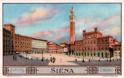 1935 Liebig Moderne steden die hun oud uitzicht bewaard hebben (Historical Aspects of Modern Cities) (Dutch Text) (F1309, S1311) #5 Siena (Italie) Front