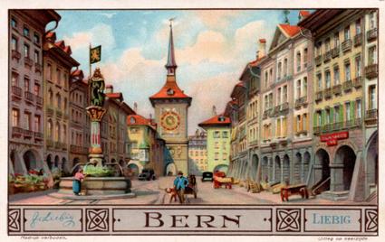 1935 Liebig Moderne steden die hun oud uitzicht bewaard hebben (Historical Aspects of Modern Cities) (Dutch Text) (F1309, S1311) #6 Bern (Zwitserland) Front