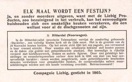1937 Liebig Houten Kerken (Wooden Churches) (Dutch Text) (F1348, S1331) #3 Hitterdal (Noorwegen) Back