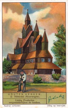 1937 Liebig Houten Kerken (Wooden Churches) (Dutch Text) (F1348, S1331) #3 Hitterdal (Noorwegen) Front