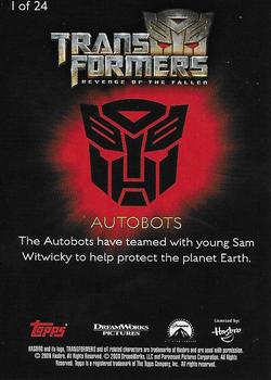 2009 Topps Transformers Revenge of the Fallen Dog Tags Cards #1 Autobot Logo Back