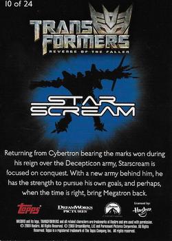 2009 Topps Transformers Revenge of the Fallen Dog Tags Cards #10 Starscream Back