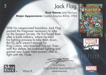 2020 SkyBox Marvel Masterpieces - What If #5 Jack Flag Back