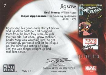 2020 SkyBox Marvel Masterpieces - What If #7 Jigsaw Back