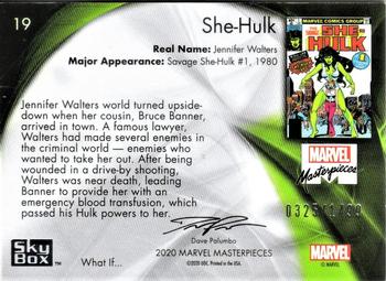 2020 SkyBox Marvel Masterpieces - What If #19 She-Hulk Back