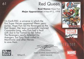 2020 SkyBox Marvel Masterpieces - What If #61 Red Queen Back