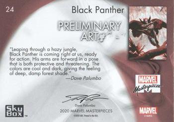 2020 SkyBox Marvel Masterpieces - Preliminary Art #24 Black Panther Back