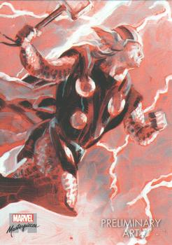 2020 SkyBox Marvel Masterpieces - Preliminary Art #26 Thor Front