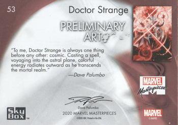 2020 SkyBox Marvel Masterpieces - Preliminary Art #53 Doctor Strange Back