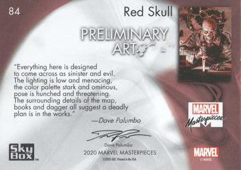 2020 SkyBox Marvel Masterpieces - Preliminary Art #84 Red Skull Back