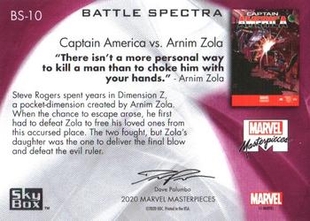 2020 SkyBox Marvel Masterpieces - Battle Spectra #BS10 Captain America vs. Arnim Zola Back