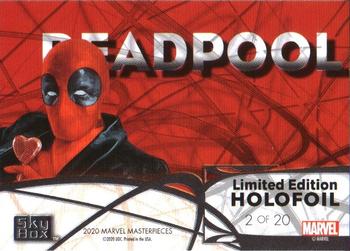 2020 SkyBox Marvel Masterpieces - Holofoil #HF2 Deadpool Back