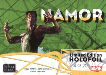 2020 SkyBox Marvel Masterpieces - Holofoil #HF4 Namor Back