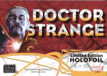 2020 SkyBox Marvel Masterpieces - Holofoil #HF8 Doctor Strange Back