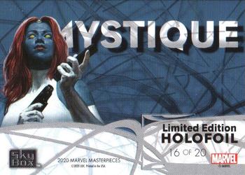 2020 SkyBox Marvel Masterpieces - Holofoil #HF16 Mystique Back