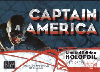 2020 SkyBox Marvel Masterpieces - Holofoil #HF19 Captain America Back