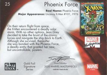 2020 SkyBox Marvel Masterpieces - Gold Foil #25 Phoenix Force Back