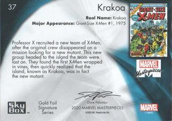 2020 SkyBox Marvel Masterpieces - Gold Foil #37 Krakoa Back