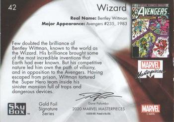 2020 SkyBox Marvel Masterpieces - Gold Foil #42 Wizard Back