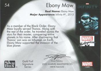 2020 SkyBox Marvel Masterpieces - Gold Foil #54 Ebony Maw Back