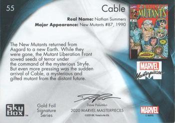 2020 SkyBox Marvel Masterpieces - Gold Foil #55 Cable Back