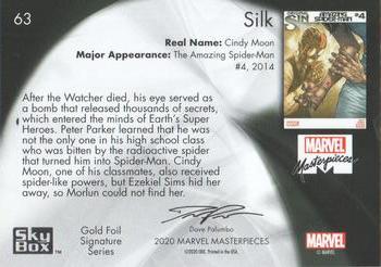 2020 SkyBox Marvel Masterpieces - Gold Foil #63 Silk Back
