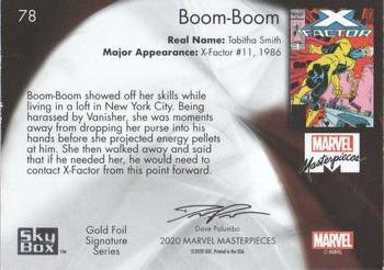 2020 SkyBox Marvel Masterpieces - Gold Foil #78 Boom Boom Back