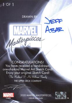 2020 SkyBox Marvel Masterpieces - Sketches #NNO Jeff Abar Back