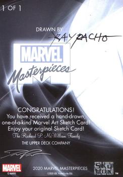 2020 SkyBox Marvel Masterpieces - Sketchs #NNO Ray Racho Back