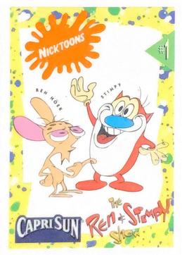 1992 Capri Sun Nicktoons Decals #1 Ren Hoek / Stimpy Front