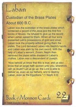 1996 Insight Book of Mormon #22 Laban Back