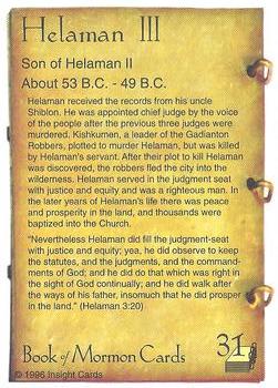 1996 Insight Book of Mormon #31 Helaman III Back